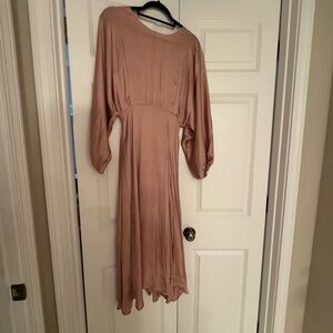 Astr Pink Asymmetrical Tie Front Sundress